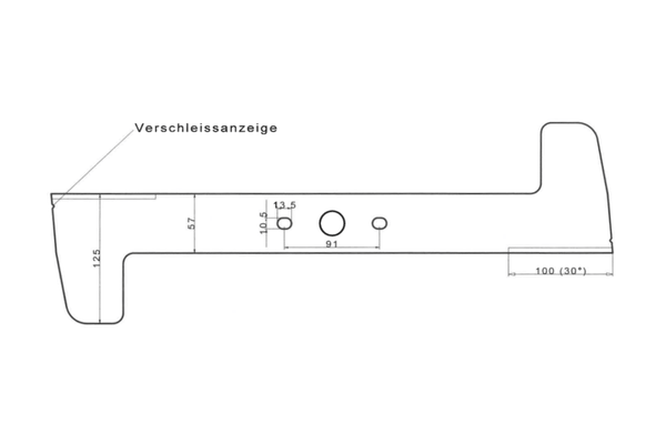 Bild von High-Lift Flügelmesser | Husqvarna R152 SV-BBC/SV-H | 53cm Mähbreite im Shop von RasenExpert , dem Shop für hochwertige Rasenmäher Messer &amp; Zubehör